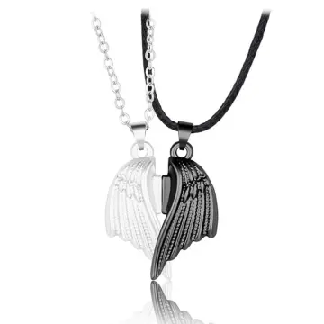 Angel and Devil Couples Necklace Sterling Silver His and Hers Matching  Necklace