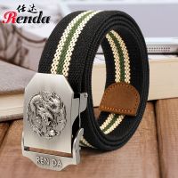 Joker new alloy buckle terylene belt for men and women leisure outdoor personality fashion ☫