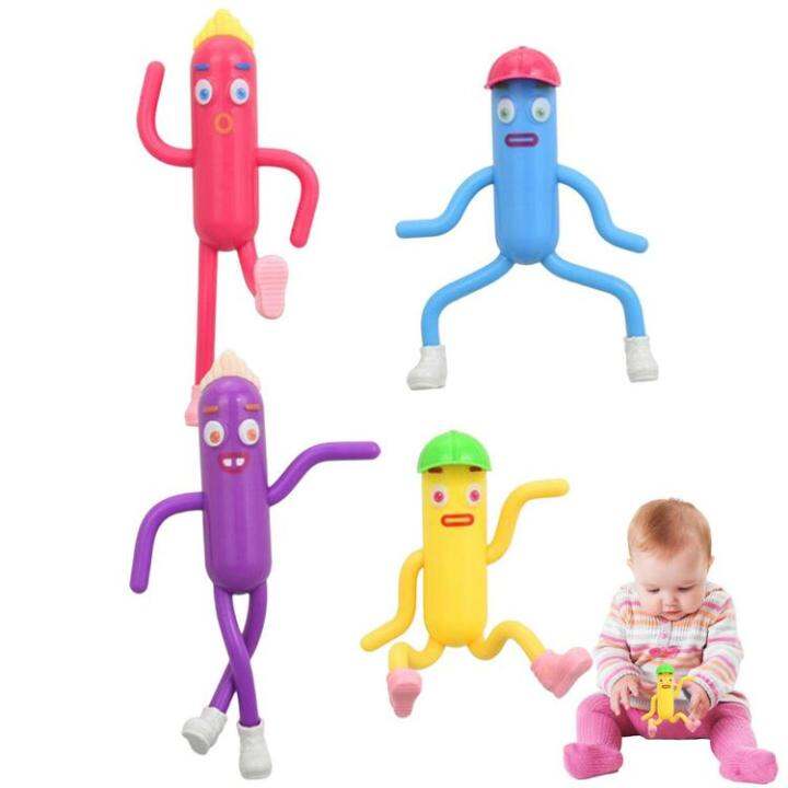 soft-doll-figures-4pcs-sausage-man-character-figure-home-decoration-random-hat-table-ornaments-funny-home-decoration-for-boys-girls-children-women-men-masterly