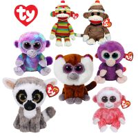 【ของเล่นตุ๊กตา】 Ty Toys Monkey Stuffed Plush Doll Coke Monkey Champion Baboon Multiple Styles Big Eyes Animal Doll Toys for Girl Children ！