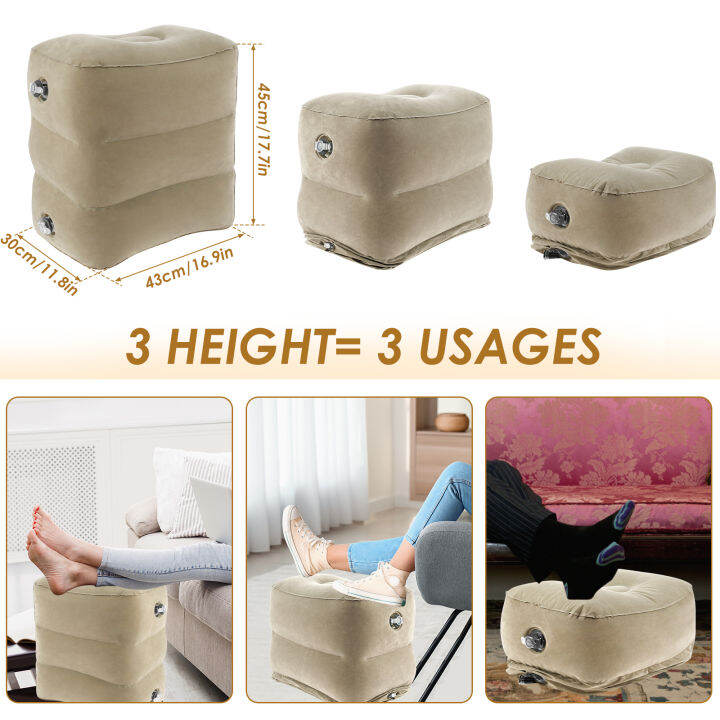 Inflatable Foot Rest Travel Foot Rest Pillow Inflatable Leg Rest Stool