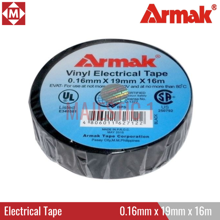 Armak Vinyl Electrical Tape 0.16mm X 19mm X 16m ( Original ) | Lazada PH