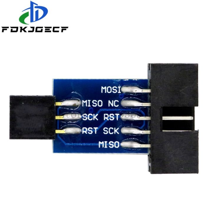 10pin-เป็น6ขาบอร์ดอะแดปเตอร์-usbasp-usbisp-avr-โปรแกรมเมอร์-usb-isp-usb-asp-atmega8รองรับ-atmega128-win7-64วงจรรวม