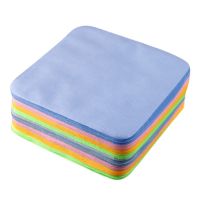 ♧¤۩ 5 Pcs 13x13cm Candy Color Soft Glass Cloth Suede Fleece Double-sided Fleece Wipe Microfiber Mobile Phone Screen Cleaning Cloth