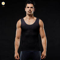 IUM Men Slimming Body Shaper เอวเทรนเนอร์ Belly เสื้อกั๊กการบีบอัด Gym Tops เทรนเนอร์เอว Body Shaper โพลีเอสเตอร์ Spandex เสื้อกั๊ก Tops การบีบอัด Slimming Man. ตัวผู้ผู้