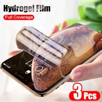 325วังฮีขายดี - / 3Pcs ป้องกันหน้าจอ Hydrogel ฟิล์มสำหรับ iPhone 11 12 Pro X XR XS Max Soft ป้องกันฟิล์มสำหรับ iPhone 7 8 Plus 6 6S SE ไม่ใช่แก้ว