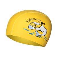 +‘； Cartoon Swimming Caps For Children Boys And Girls PU Waterproof  Cap Hat Child Ear Guard