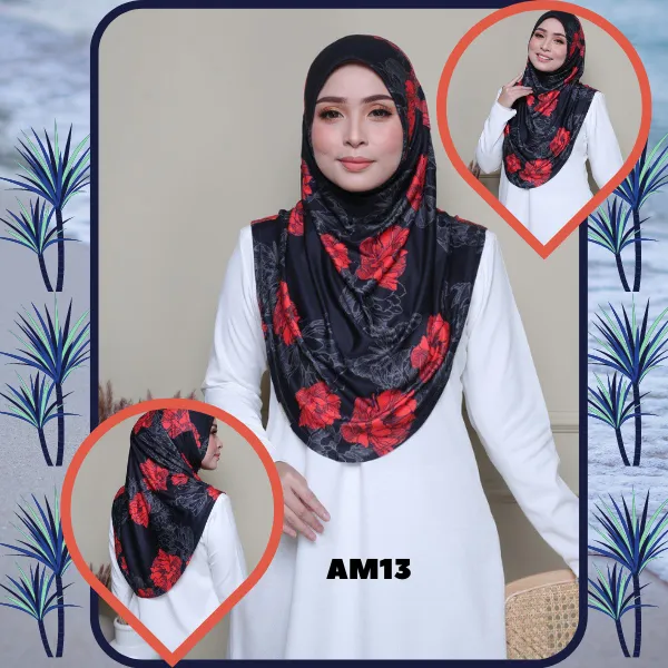 Tudung Sarung Instant Express Printed Corak Beralun Di Depan Awning ...