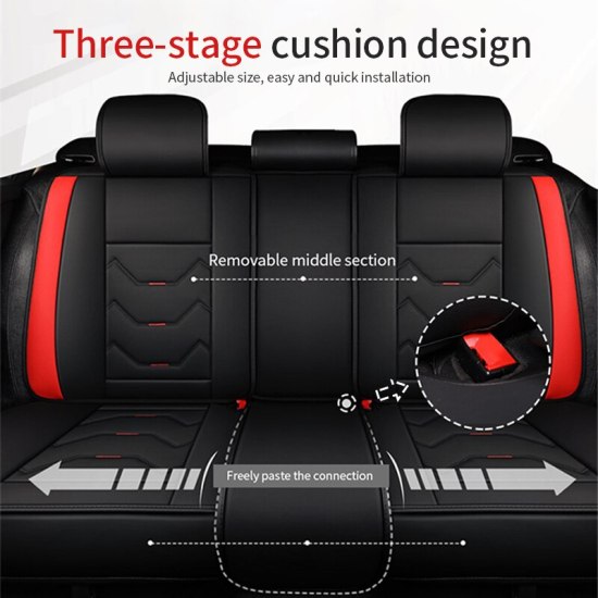 Ghế xe hơi sang trọng bao gồm chất liệu da pu đệm bảo vệ ghế bốn mùa phổ - ảnh sản phẩm 4