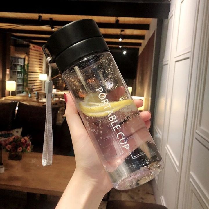 cute-tea-milk-cup-outdoor-large-capacity-sports-water-bottle-scrub-plastic-cup-portable-anti-drop-water-cup-air-up-travel-cup