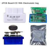 BT V1.5 2PCB 2PCB V1.5 BT 10ชิ้นมากๆ ELM327บลูทูธ V1.5 327รุ่น1.5 OBD2สำหรับ Android แรงบิดสแกนเนอร์รหัสรถ FW V1.5 SW การวินิจฉัย V2.1