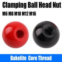 2PCS Clamping Ball Head Nut M6 M8 M10 M12 M16 Thread Bakelite Core Machine Tool Replacement Ball Lever Knob Bakelite Handle Ball Nails Screws Fastener