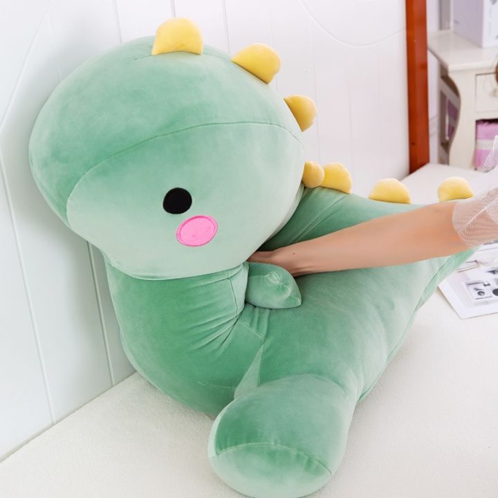 gsger-boneca-de-pel-cia-dinossauro-colorido-macio-kawaii-animal-aconchegante-verde-rosa-amarelo-almofada-de-cama-desenhos-animados-anime-brinquedos-22-a-55cm