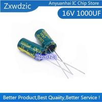 50 PCS  16V 1000UF 10*16 high frequency low resistance electrolytic capacitor 1000UF 16V  8X16 WATTY Electronics