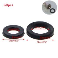 50 Buah 19 Mm/24 Mm untuk Keran Karet Datar Grommet O-ring Selang Segel Pencuci Karet