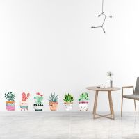 [COD] PA304 wall stickers succulent plants fresh decorative hand account removable