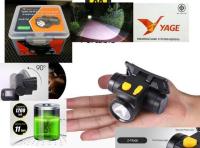 ไฟฉายคาดศีรษะ LED แบบชาร์จไฟในตัว ไฟฉายคาดหัว ไฟฉาย Rechargeable LED Flashlight YAGE YG-5201 1,200 mAh