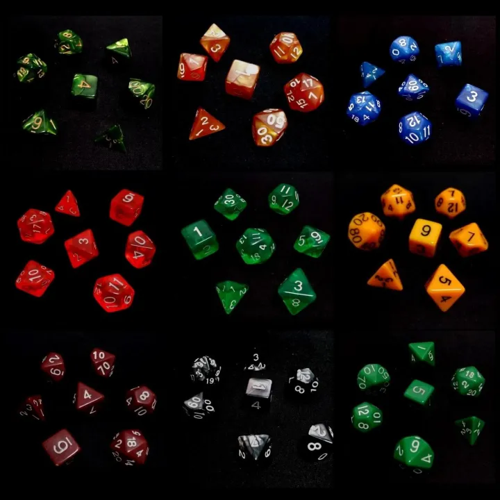 Polyhedral DND Dice Sets Galaxy Dice For Dungeons And Dragons Pathfinder RPG MTG