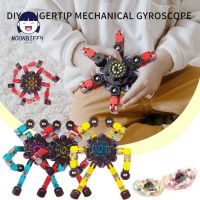 Mechanical Fingertip Spinner DIY Deformable Stress Relief Toy Transformable Creative Gyro Toy for Kids Fingertip Spin Top