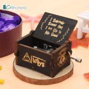 Chinatera Vintage Exquisite Wooden Hand Cranked Music Box Home Ornament
