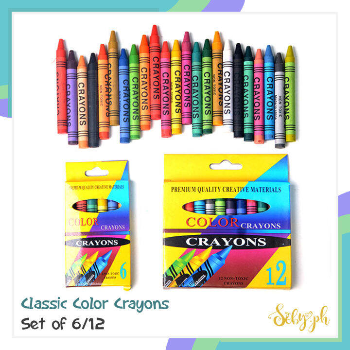 SOBY PH Crayon Colors Non Toxic Crayons for Kids School Supplies 6 or