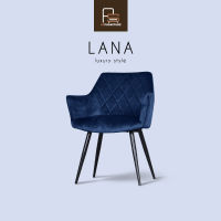 ASFURNITURE / LANA (ลาน่า) เก้าอี้กินข้าว เก้าอี้กำมะหยี่ เก้าอี้คาเฟ่ โครงขาเหล็กพ่นสีดำด้าน สไตล์โมเดิร์น และหรูหรา เก้าอี้สวย เก้าอี้ทำงาน เก้าอี้แต่งหน้า กำมะหยี่ขนสั้น อาร์มแชร์ เก้าอี้มีที่วางแขน เก้าอี้สำหรับคนตัวใหญ่ รับน้ำหนักได้สูงถึง 120 กก.