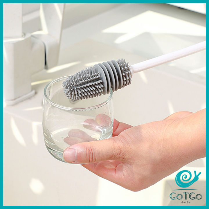gotgo-แปรงล้างขวด-ซิลิโคน-แปรงล้างขวดด้าม-ยาว-32-cm-อุปกรณ์ล้างขวดนม-พร้อมส่ง-bottle-brush-สปอตสินค้า