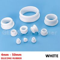 4-50mm White Silicone Rubber Snap-on Wiring Grommets Blanking O-ring Gasket Washer Through Hole Inserts Plugs Protect Cable Wire Bearings Seals