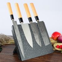 Black Magnetic Knife Stand Wood Restaurant Home Bar Chopping Cleaver Knife Holder Magnet Foldable Chef Knife Block Supplies