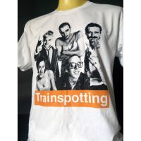 เสื้อวงนำเข้า Trainspotting 1996 Film Movie Punk Skinhead Retro Style Vintage T-Shirt