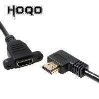 HDMI2.0 4พัน * 2พันสั้นขวามุมซ้าย90องศา HDMI ชายกับหญิงส่วนต่อขยายสายเคเบิ้ล HDMI แผงด้วยสกรูหลุมสำหรับ PSP HDTV