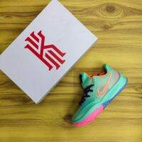 HOT 【Original】 ΝΙΚΕ Kyri 4 Low Fashion Basketball Shoes Trendy Sports Sneakers Green Orange Pink {Limited Time Offer}