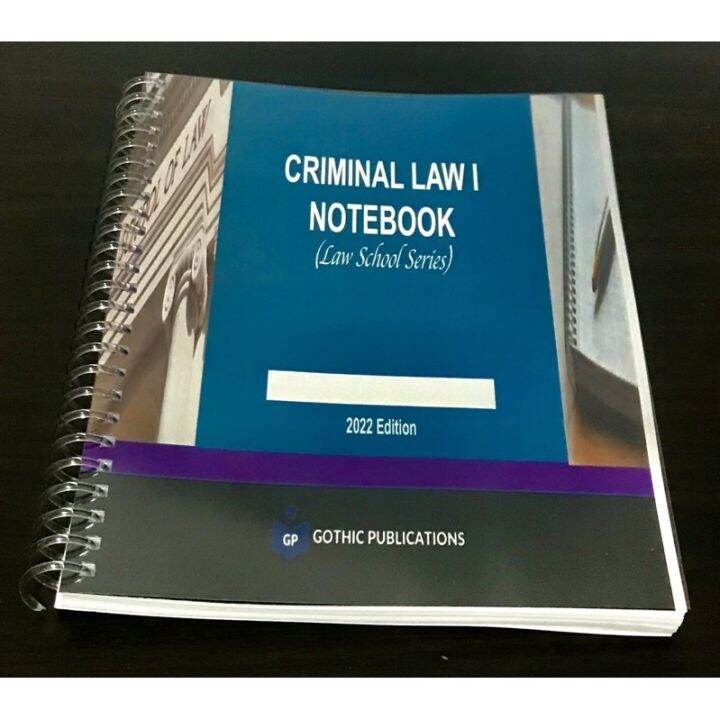 Authentic (Codal-Law School) Criminal Law I Notebook | Lazada PH