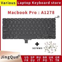 Laptop Keyboard For Macbook Pro 13 A1278 US UK Russian German French Spain Brazil Italian Portugal PT Turkey TR Thai