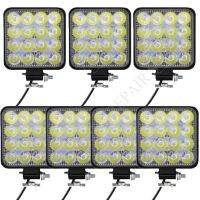 7ชิ้น48W 16led ทำงานน้ำท่วมบาร์รถ4X4 4wd สปอตไลท์ทรงสี่เหลี่ยมขับรถ1000lm ตัดหมอก6000K แทรกเตอร์ Atv เอสยูวีออฟโรด