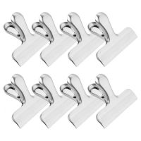 8pcs Food Storage Stainless Steel Chip Bag Clips Kitchen Food Sealing Bag Clips Fresh Food Clips Seal Food Sealing Clamp Clip