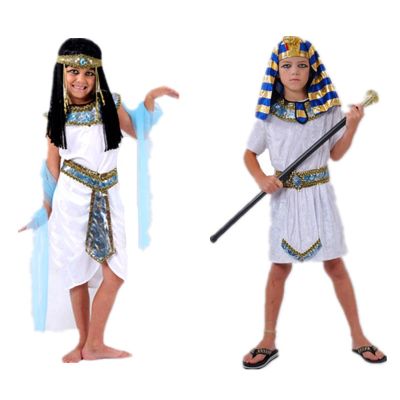 ชุดคอสเพลย์คลีโอพัตราฟาโรห์อียิปต์ชุดคอสเพลย์เจ้าหญิงชุดปาร์ตี้คาร์นิวัลฮัลโลวีนครอบครัวเจ้าชาย