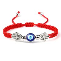 Classic Blue Turkish Evil Eyes Bracelets for Women Hand of Fatima Lucky Red Braided Rope Chain Bracelets Female Handmade Jewelry Charms and Charm Brac