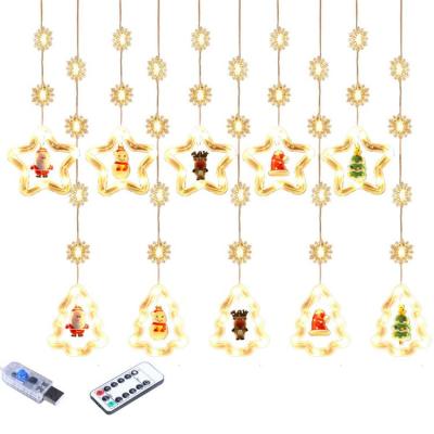 Christmas Fairy String Lights Christmas String Lights Outdoor Waterproof Tree Lights USB Powered Christmas Hanging Ornaments with Remote Control for Christmas Tree Patio Bedroom Decor landmark