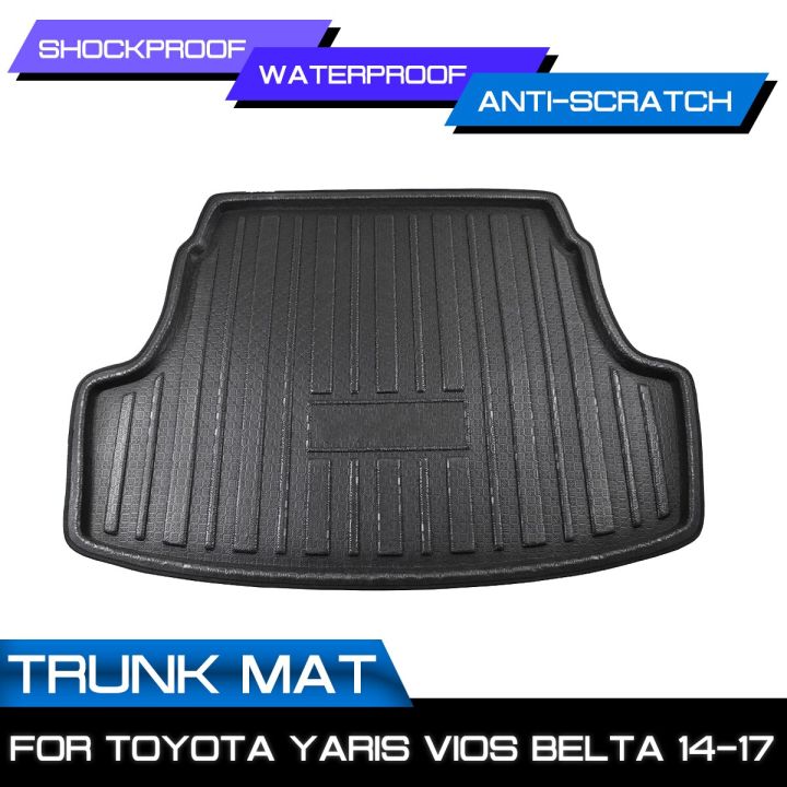 รถชั้น-mat-พรมด้านหลัง-anti-mud-สำหรับ-toyota-yaris-vios-belta-2014-2015-2016-2017