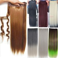 Jeedou Straight Hair 5Clips Clip in One Piece Hair Extension Synthetic Black Brown Color Women 39;s Hairpieces