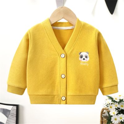 Xiaozhima Toddler Baby Kid Boy Girl Jackets Coats Sweater Korean Style Cute Cardigan Soft Comfortable Jackets for Baby Boys Girls For 0-5 Years