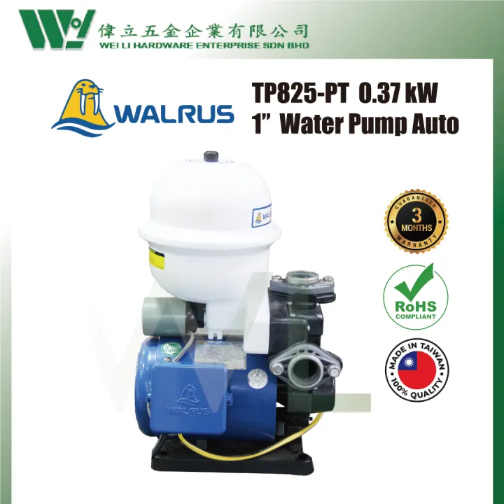 WALRUS TP825PT 1" Automatic Water Pump / auto water pump / automatic