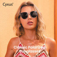 Cyxus classic Retro round sunglasses polls/mites Metz for women/mens anti-radiation UV 100% fashion frame lens big Frame สีด memeber bright 1902 vbb