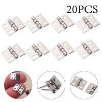 20Pcs Copper Super Mini Folding Hinge Wooden Jewelry Box Hinge Fittings Dollhouse Wood Door Butt Hinge Hardware Nail Accessory