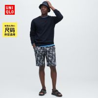 Uniqlo Mens Lightweight Cotton Elastic Shorts (Casual Mid-Pants Cropped Pants Home Pants) 461563