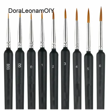 5pcs Detail Paint Brush Set Miniature Brushes for Fine Detailing & Art  Painting - Acrylic, Watercolor, Oil - Miniatures Models, Airplane Kits,  Nail Blue