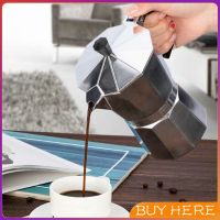 BUY Here หม้อต้มกาแฟแบบแรงดัน หม้ออลูมิเนียมเอสเพรสโซ่ กาต้มกาแฟสด Aluminum espresso pot