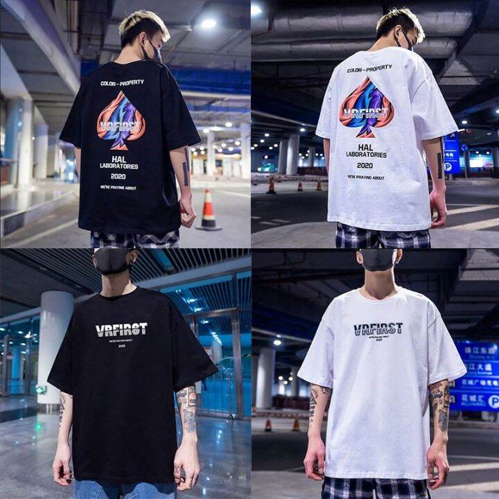 korea-mens-t-shirt-oversized-letters-printed-t-shirt-short-crew-neck-sleeve-t-shirt-couple-shirt