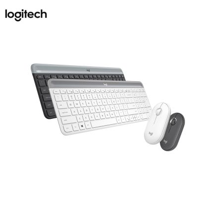 Logitech MK470 Wireless Keyboard Mouse Combo 1000DPI Optical Slim Keboards Pebble Mice 2.4 GHz For PC Laptop Office,For Surface